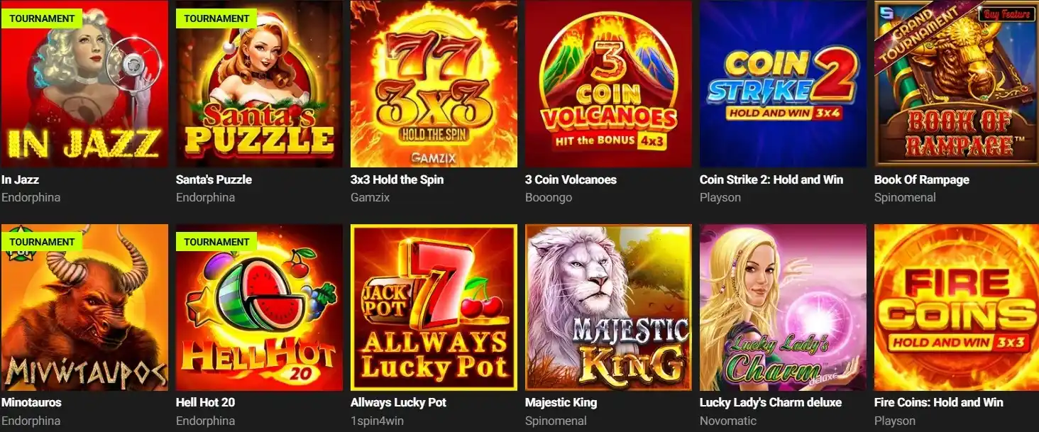 Seção de jogos populares do GG.BET com vitrine de caça-níqueis e layout escuro